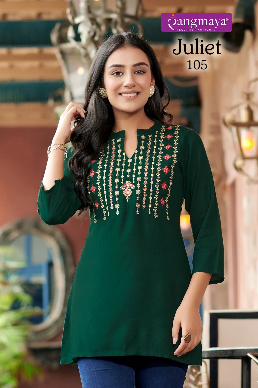 Juliet By Rangmaya Rayon Tunic Ladies Top Wholesale Price In Surat